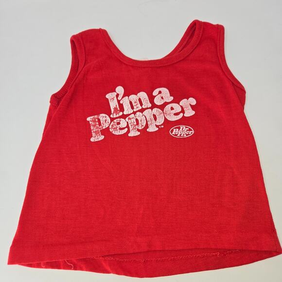 Vintage Dr. Pepper I'm a Pepper Toddler Tank Top Size 4 Red 1980s JC Penney - Picture 1 of 6